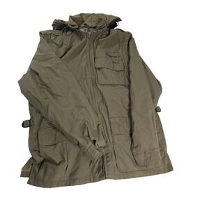 ExOfficio Travel Wear Mens Convertible Field Jacket Vest Olive Khaki Large